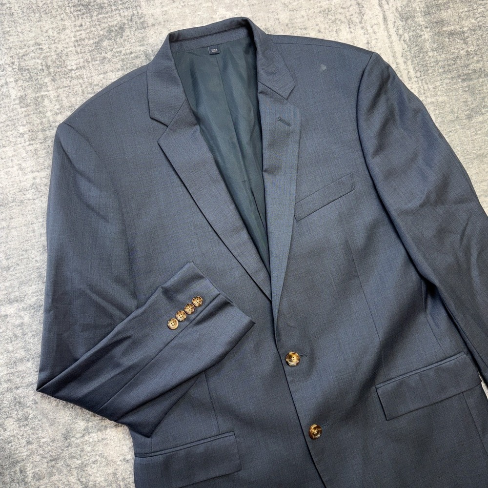 J Crew Blazer Mens 42R Blue Thompson Suit Jacket Sport Coat Wool Lined Formal